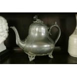 ANTIQUE/ PEWTER - A large Sheffield Pewter teapot by Philip Ashberry & Sons.