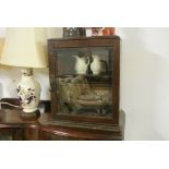 SMOKERS CABINET - A beautiful antique oak smokers cabinet, with bevelled glass door & 2 interior