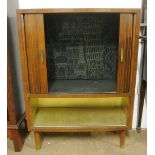 FURNITURE/ HOME - A beautiful upcycled Television cabinet with sliding screen doors & shelf.