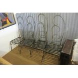 FURNITURE/ HOME - A set of 4 hand made wrought iron decorative chairs with a Gothic/ Natural style.
