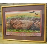 JIM FITZPATRICK - A framed print by Jim Fitzpatrick, titled 'Decorated Kerbstone - Newgrange -Co