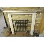 FURNITURE/ HOME - An antique cast iron fire surrou