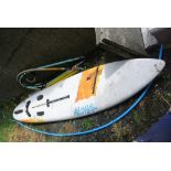 SPORT - A large Tiki Windsurfing board, complete w