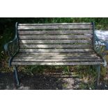 HOME/ GARDEN - An old garden bench with cast iron