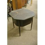 FURNITURE/ HOME - An antique octagonal sewing tabl