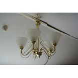 FURNITURE/ HOME - An antique style 5 branch brass