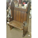 FURNITURE - An antique shortened Church pew, which