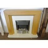 FURNITURE/ HOME - A modern electric fireplace with