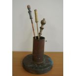 COLLECTABLES - A brass & copper trench art compani