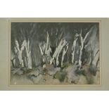 ARTWORK - A framed abstract watercolour by Irish a