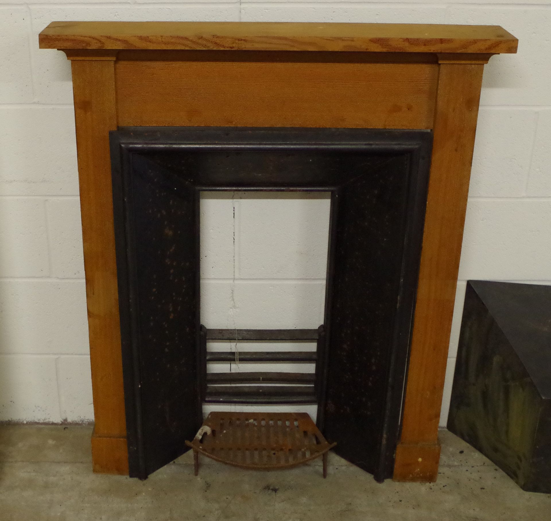 Cast Iron Fireplace with Pine Surround and matlepi