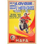 Affiche du 8ème Moto-cross international «Championnat de France» à Lavaur le 27 et 28 juillet