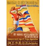 Affiche du Tournoi International des Balkans et d’Europe Centrale opposant la Hongrie, la