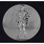 1920. Anvers. Médaille d’argent attribuée à Hubert Lafortune pour sa seconde place dans le