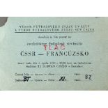 Billet de la rencontre Internationale Tchecoslovaquie-France du 4 avril 1979, qualificative pour