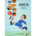 Affiche de la finale du Championnat d’Europe 1984 au Parc des Princes. Victoire finale des