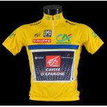 Alejandro Valverde. Maillot jaune avec l’équipe Caisse d’épargne sur le Critérium du Dauphiné Libéré