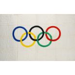 1924. Paris. Drapeau olympique du Stade de Colombes à l’occasion des VIIIème Jeux d’été offert par