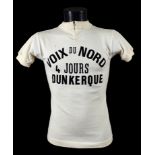 Jean Stablinski. Maillot blanc de leader porté lors de la 2ème étape des 4 jours de Dunkerque