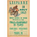 Affiche des finales du Championnat de France 175, 350 et 500 cm3 sur le Circuit National de
