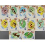 1960. Rome. Lot de 12 cartes postale de différentes épreuves (dont 3 des Jeux d’Hiver de Cortina d’