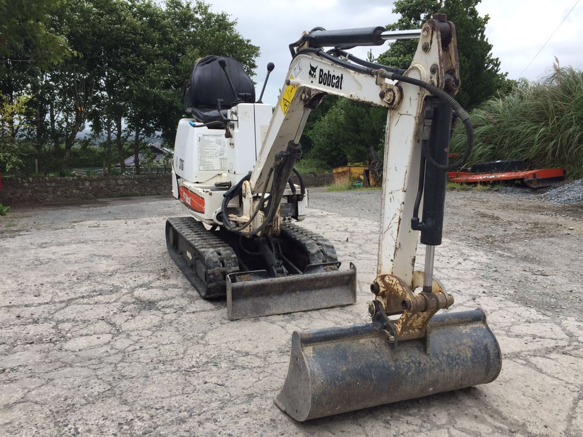 Mini Excavator with Canopy c/w 3 Buckets