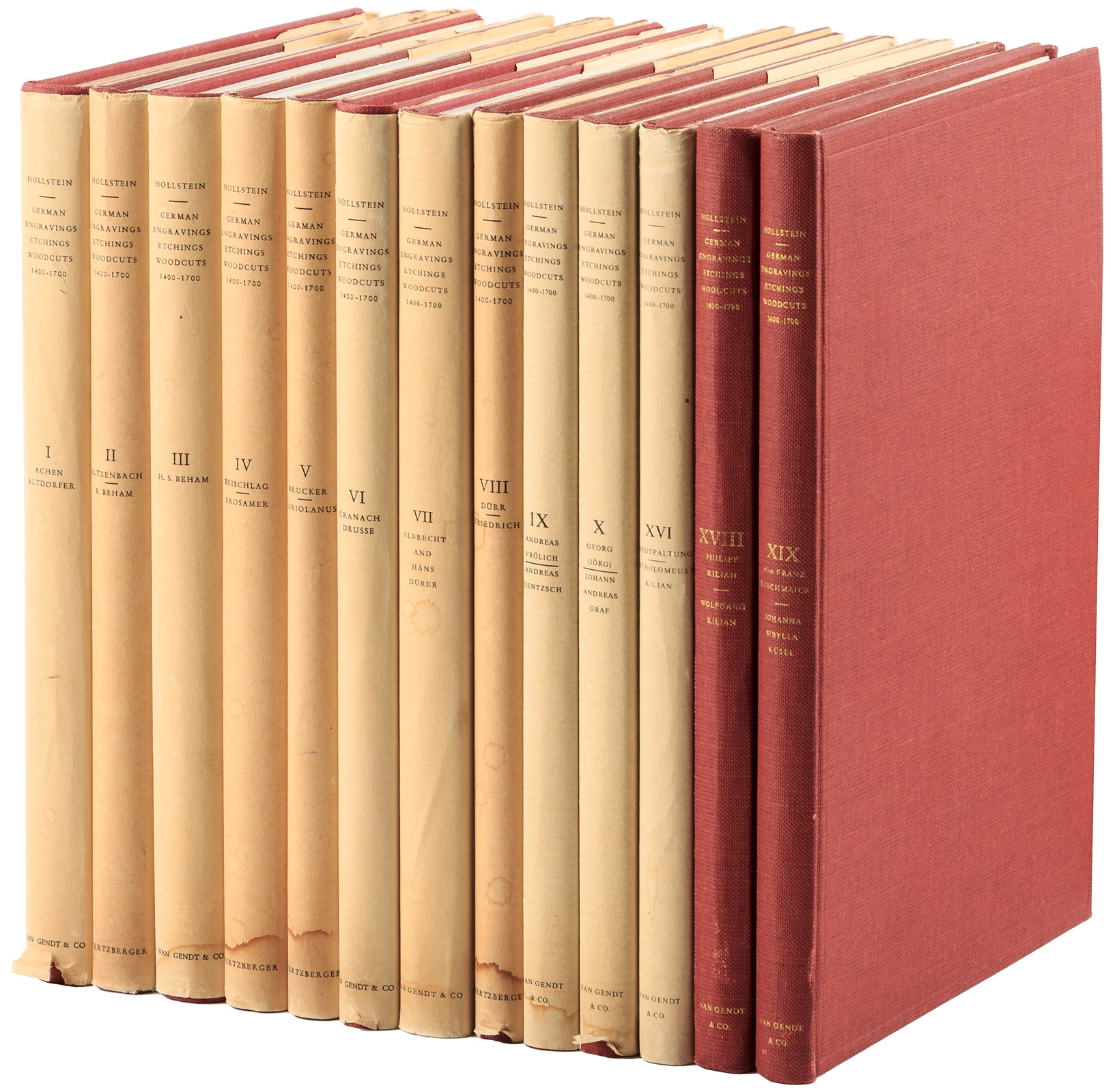 Hollstein's German Engravings, 13 volumes