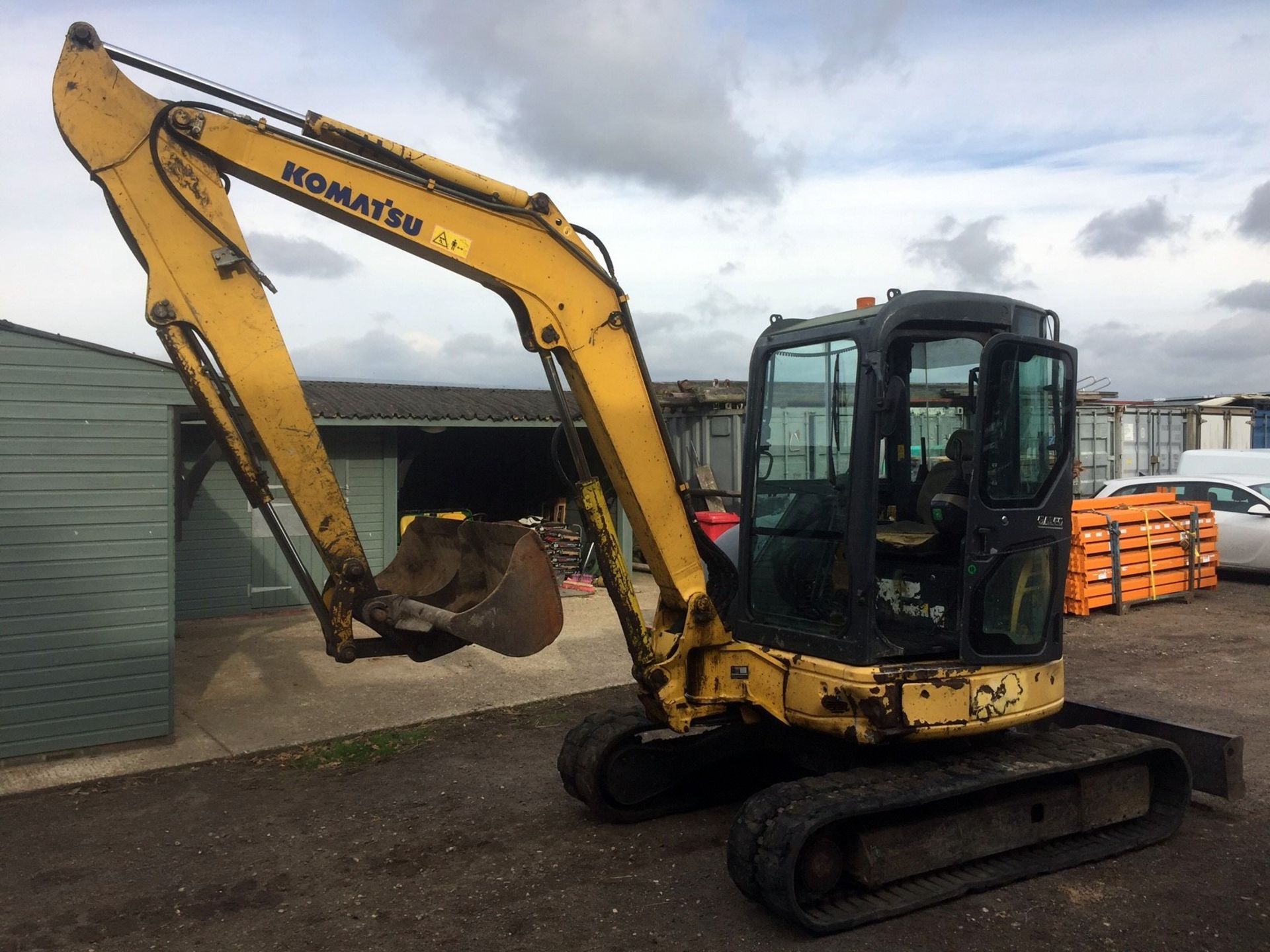 2005 Komatsu PC50MR-2 Midi Excavator, Blade, Rubber Tracks, Offset S/N: KMPTC094A77F00373, Hours: