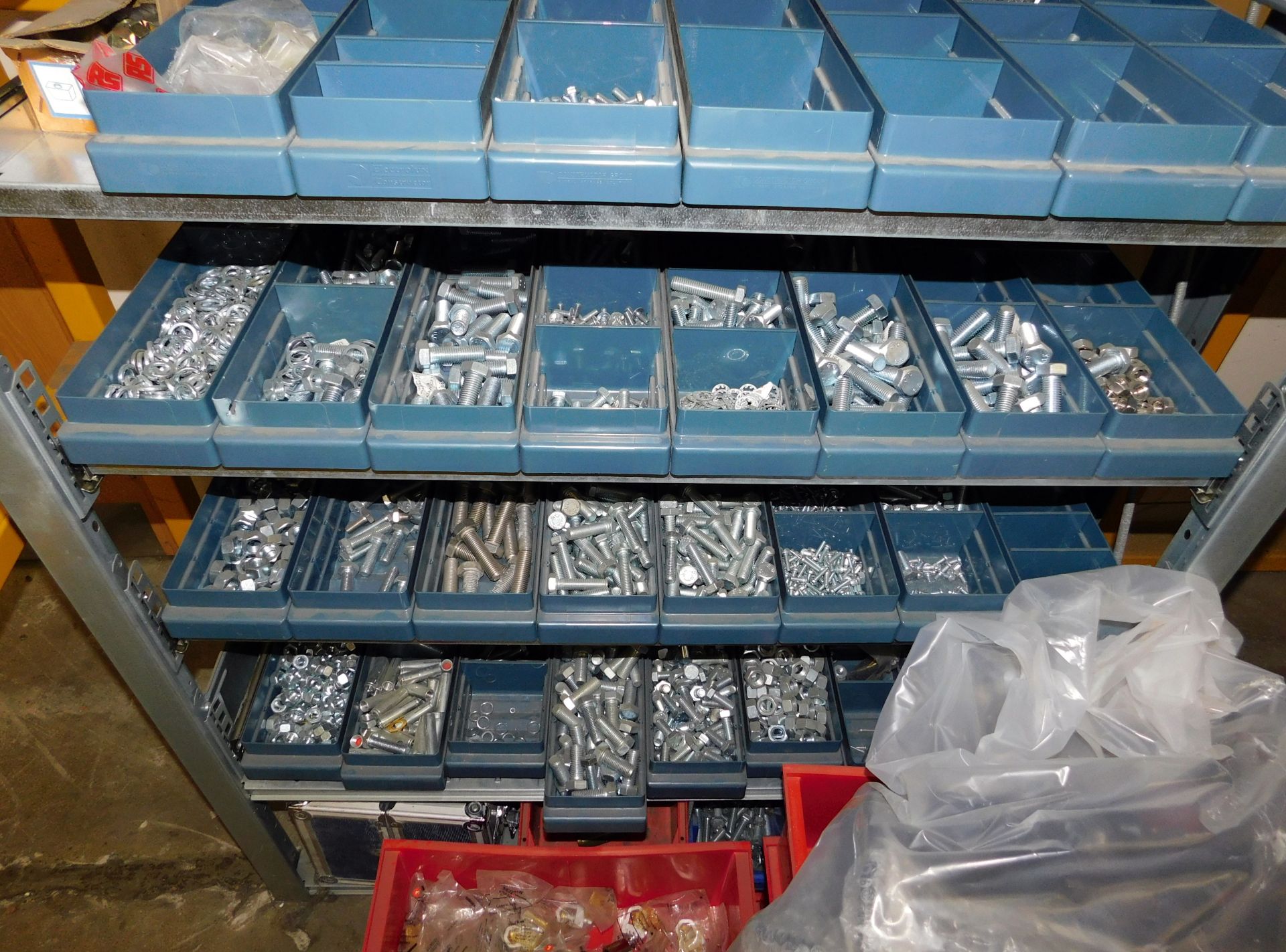 Rack & Assorted Stock of Screws, Bolts, Nuts etc - Image 2 of 2