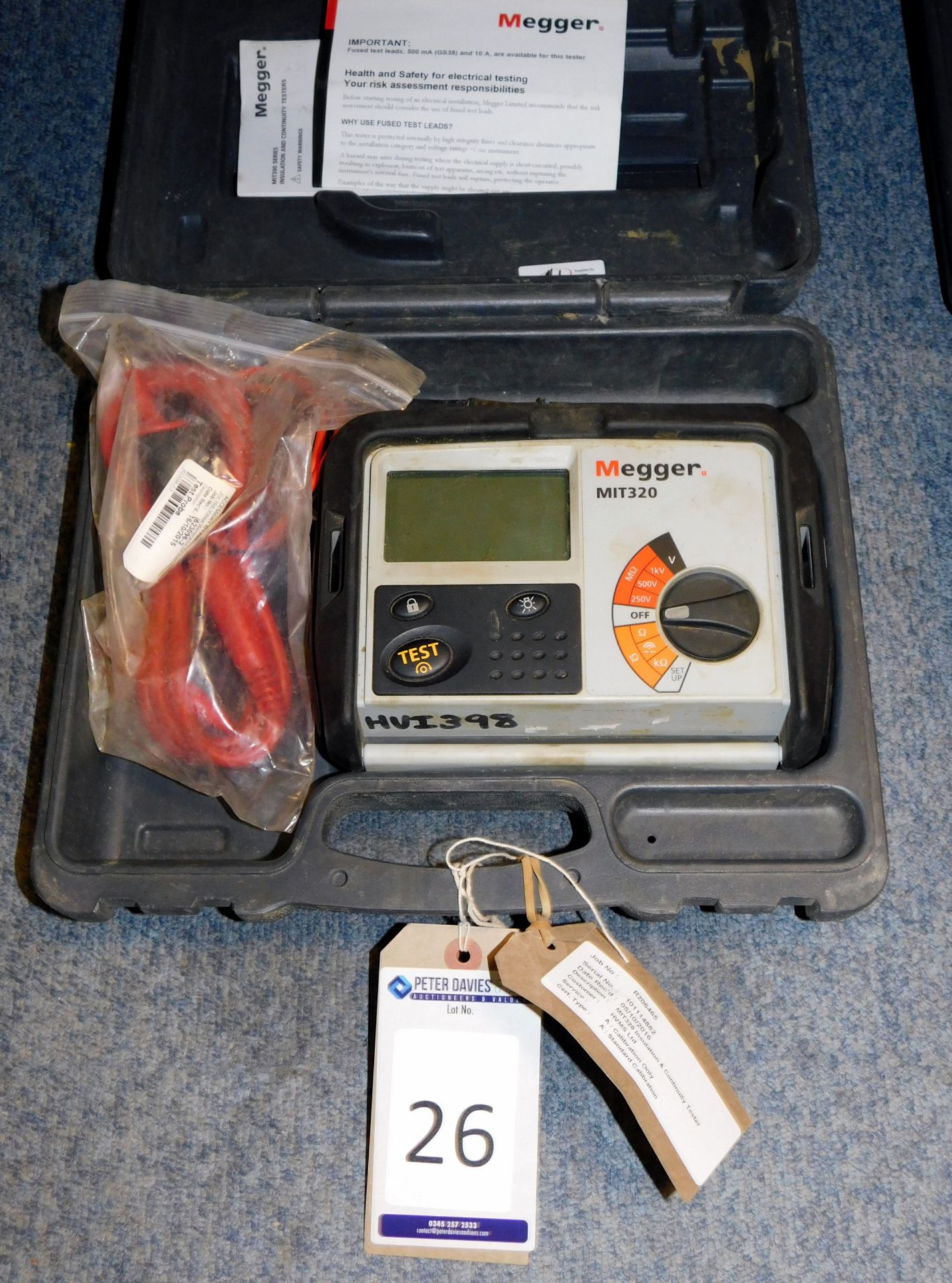 Megger MIT320 Insulation & Continuity Tester