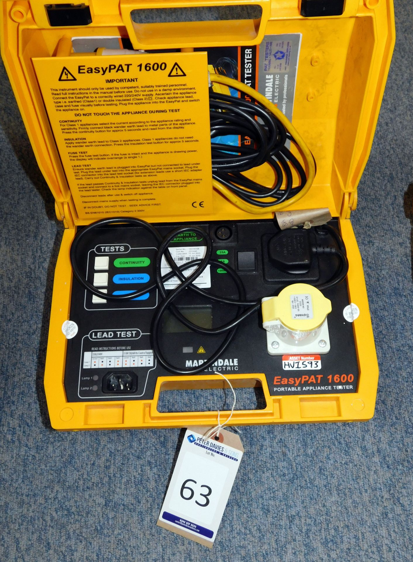 Martindale Easy PAT 1600 Portable Appliance Tester