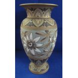 Doulton Lambeth Silican ware stoneware pottery baluster shaped vase,