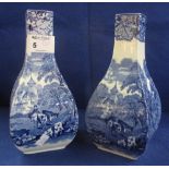 Pair of Mason's patent Ironstone china, bottle shaped,