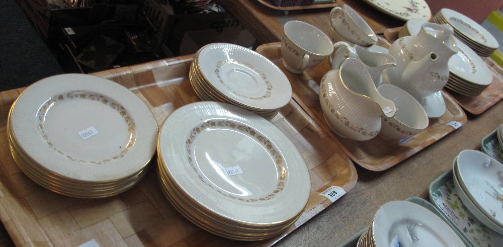 Three trays of Royal Doulton fine china 'Fairfax' teaware and other items to include: teacups and