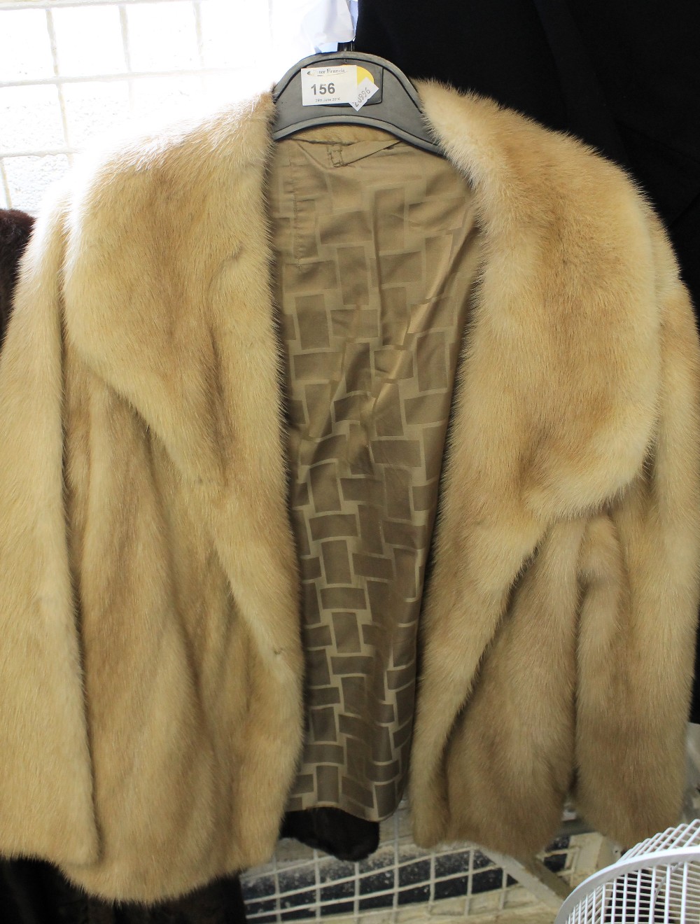 Palomino Mink fur lady's evening jacket.