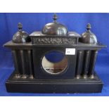 Large architectural black slate clock case only.