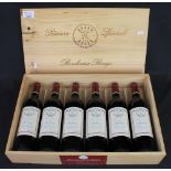 Six bottles Lafite Barons de Rothschild Reserve Speciale 1998 Bordeau, 750ml, 12.5% vol.