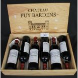 Six bottles Chateau Puy-Bardens Grand Vi