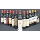 Thirteen bottles labelled Saint Emilion