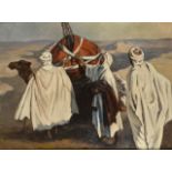 THIVET Yvonne (1888-1972) Chargement d'un attik pour le mariage. Huile sur toile. Signé en bas à