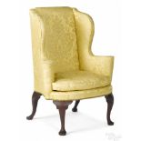 Frank Auspitz, York, Pennsylvania Queen Anne style walnut easy chair. Provenance: The Estate of