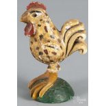 Carved and painted rooster, in the manner of Schimmel, 4 3/4'' h.
