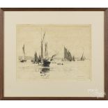 Norman Wilkinson (British 1878-1971), three pencil signed ship engravings, 8 3/4'' x 11 3/4'', two -