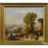 Russell Smith (American 1812-1896), oil on canvas Italianate landscape, signed lower right and dated