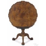 Frank Auspitz, York, Pennsylvania Chippendale style walnut piecrust tea table, 28 1/2'' h., 32''