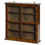 George III oyster veneer walnut hanging cabinet, ca. 1760, 28 3/4'' h., 25 1/4'' w.