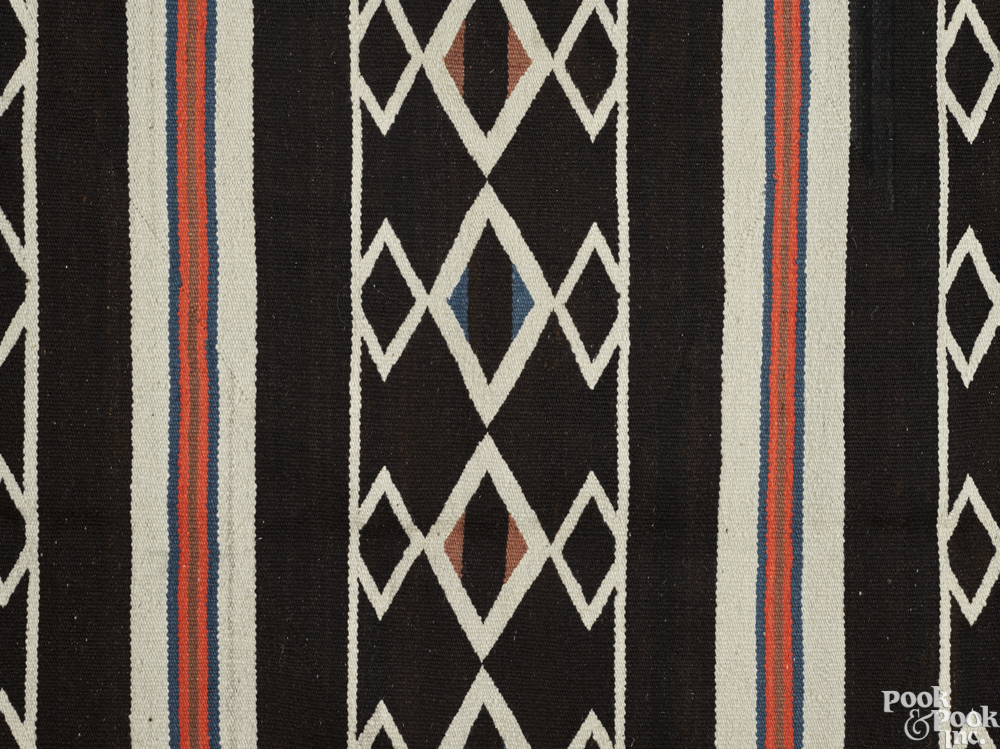 Navajo weaving, early 20th c., 64'' x 53''. - Image 2 of 2