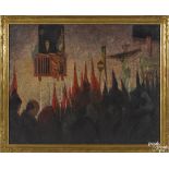 Yarnall Abbott (American 1870-1938), oil on canvas, titled End of the Procession, signed lower