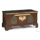 Lancaster County, Pennsylvania painted pine dower chest, dated 1816, inscribed Michael Hawerstich,