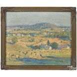 George Sotter (American 1879-1953), oil on board landscape, titled Lahaska Valley, signed lower